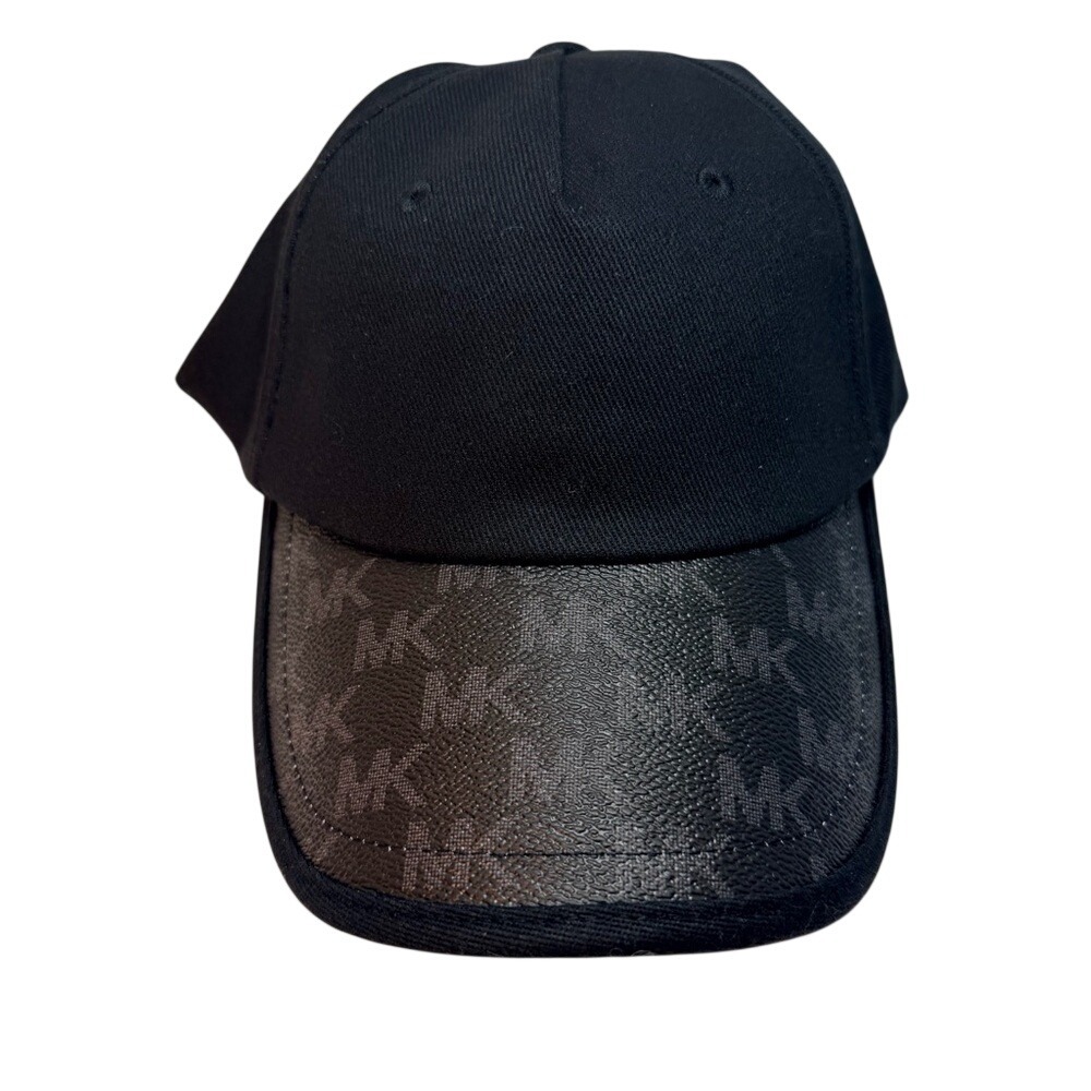 Michael Kors Monogram Logo Print Visor Baseball Cap Women's NWT Black MSRP $68 - Picture 6 of 8